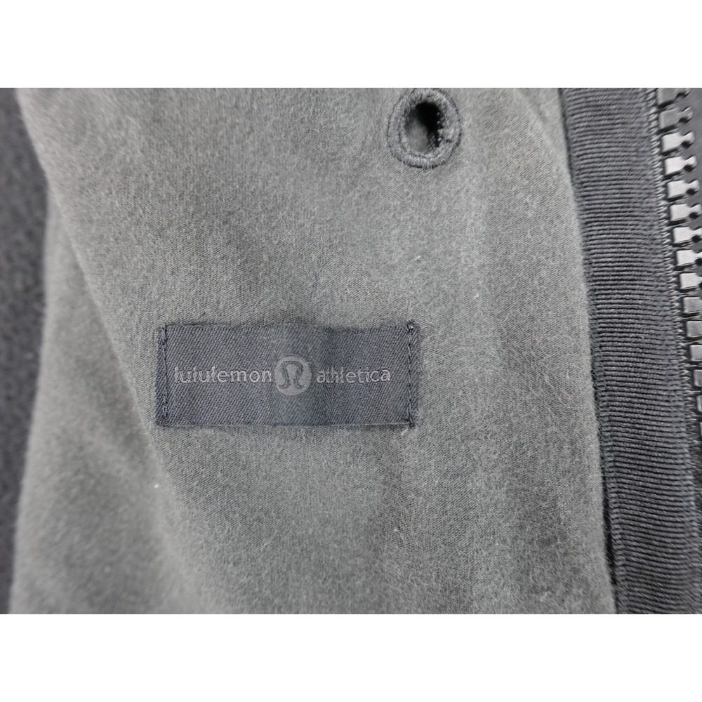 Lululemon Hoodie Mens XL Black Full Zip Fleece Lined Faded Sporty Jacket - Picture 12 of 13